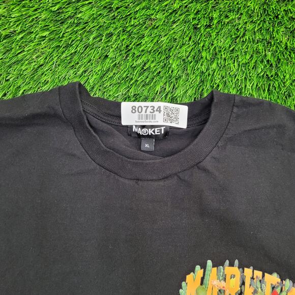 Vintage Cactus Floral Shirt XL 23x27 Black Western - Picture 9 of 12